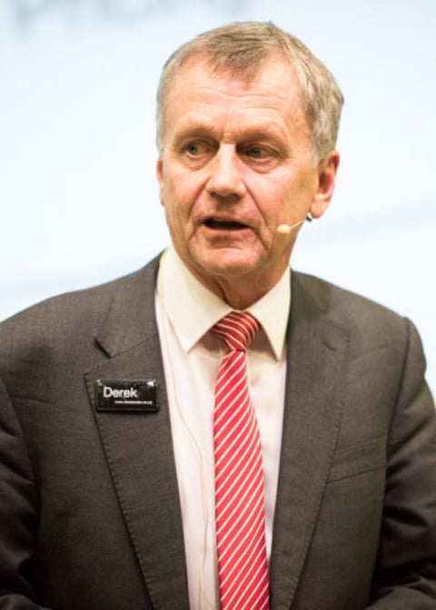 Derek Arden portrait with name tag